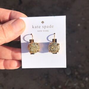 kate spade New York Gold Glitter Drop Earrings